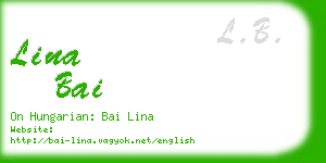 lina bai business card